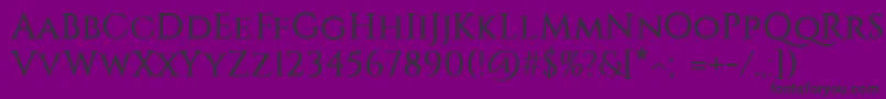 Constantine Font – Black Fonts on Purple Background