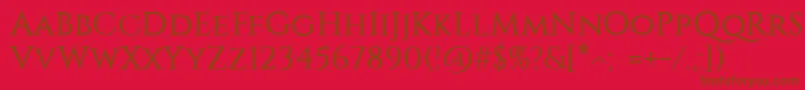 Constantine Font – Brown Fonts on Red Background