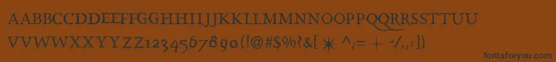 Шрифт Splintermkaps – чёрные шрифты на коричневом фоне