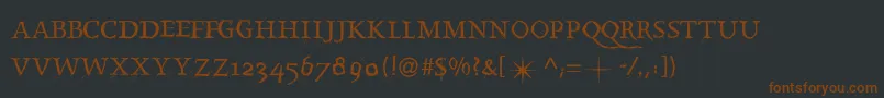 Шрифт Splintermkaps – коричневые шрифты на чёрном фоне