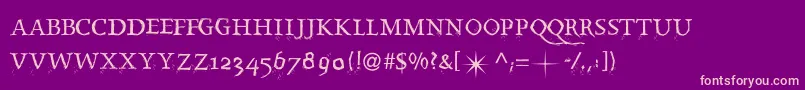 Splintermkaps Font – Pink Fonts on Purple Background