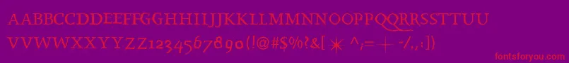 Splintermkaps Font – Red Fonts on Purple Background