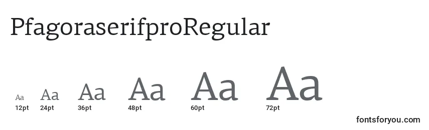 Размеры шрифта PfagoraserifproRegular