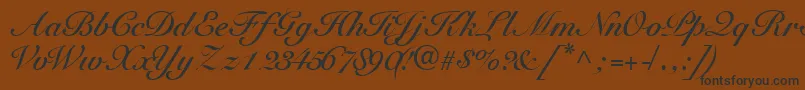 TangoscriptsskBold Font – Black Fonts on Brown Background