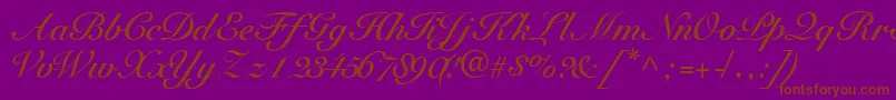 TangoscriptsskBold Font – Brown Fonts on Purple Background