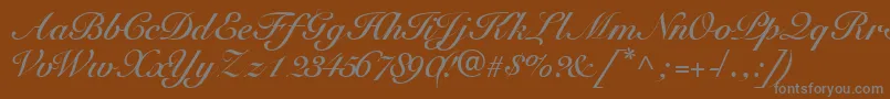 TangoscriptsskBold Font – Gray Fonts on Brown Background