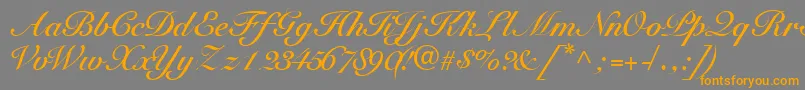 TangoscriptsskBold Font – Orange Fonts on Gray Background