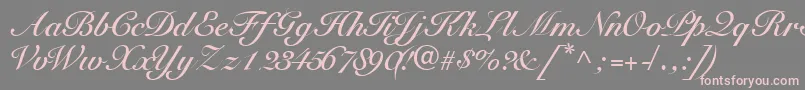 TangoscriptsskBold Font – Pink Fonts on Gray Background