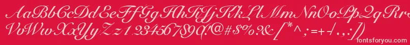 TangoscriptsskBold Font – Pink Fonts on Red Background