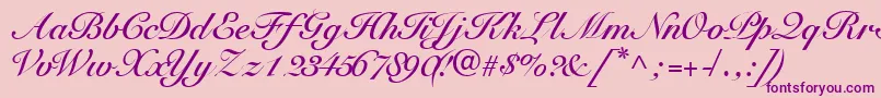 TangoscriptsskBold Font – Purple Fonts on Pink Background