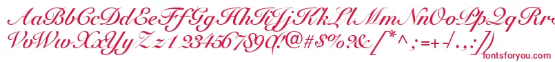 TangoscriptsskBold Font – Red Fonts on White Background