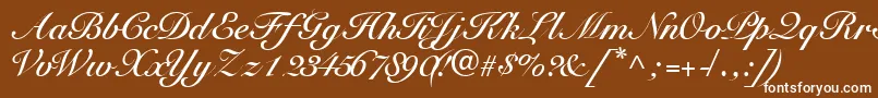TangoscriptsskBold Font – White Fonts on Brown Background