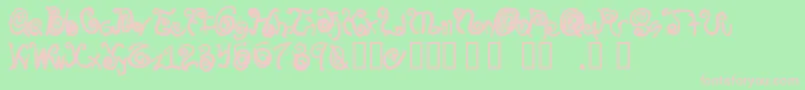 Spurlycurly Font – Pink Fonts on Green Background