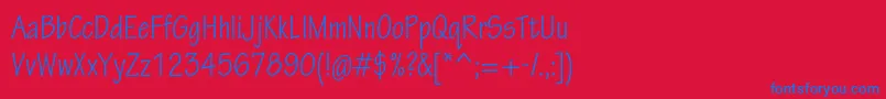 fuente TektonproCond – Fuentes Azules Sobre Fondo Rojo