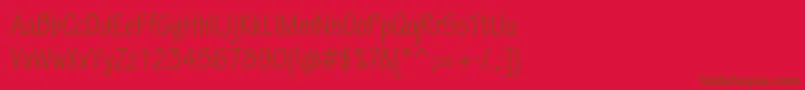 TektonproCond Font – Brown Fonts on Red Background