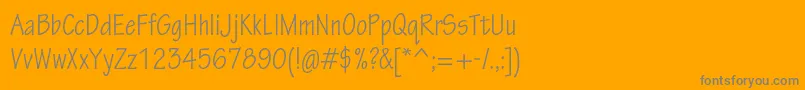 TektonproCond-Schriftart – Graue Schriften auf orangefarbenem Hintergrund