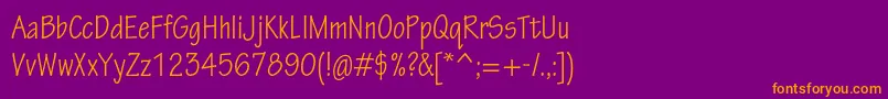 TektonproCond Font – Orange Fonts on Purple Background