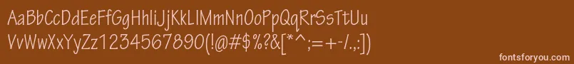 フォントTektonproCond – 茶色の背景にピンクのフォント