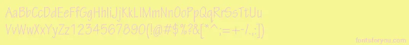 TektonproCond Font – Pink Fonts on Yellow Background