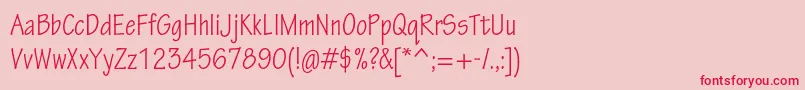 フォントTektonproCond – ピンクの背景に赤い文字