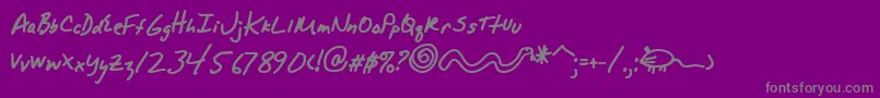 Шрифт AlphamackAoe – серые шрифты на фиолетовом фоне