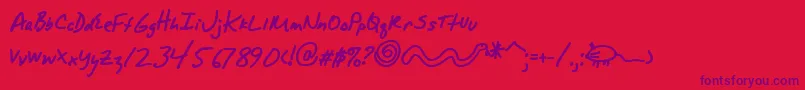 fuente AlphamackAoe – Fuentes Moradas Sobre Fondo Rojo