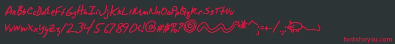 AlphamackAoe Font – Red Fonts on Black Background