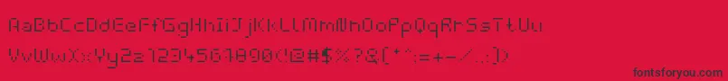 WebpixelBitmapLight Font – Black Fonts on Red Background