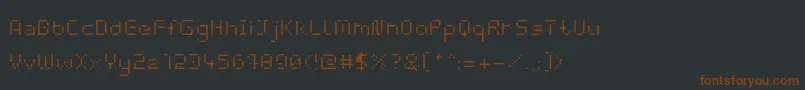 フォントWebpixelBitmapLight – 黒い背景に茶色のフォント