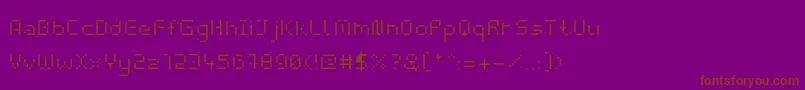WebpixelBitmapLight Font – Brown Fonts on Purple Background