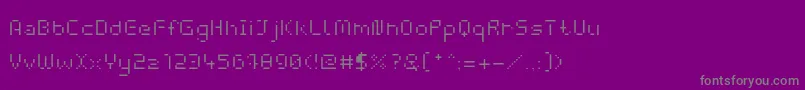 Czcionka WebpixelBitmapLight – szare czcionki na fioletowym tle