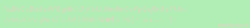 WebpixelBitmapLight Font – Pink Fonts on Green Background