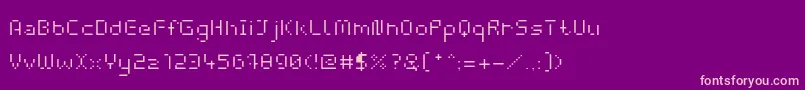 WebpixelBitmapLight Font – Pink Fonts on Purple Background