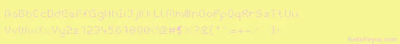 WebpixelBitmapLight Font – Pink Fonts on Yellow Background