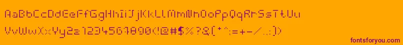 WebpixelBitmapLight Font – Purple Fonts on Orange Background