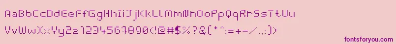 WebpixelBitmapLight Font – Purple Fonts on Pink Background
