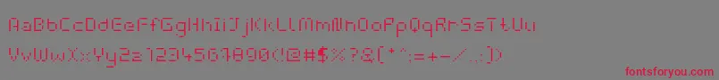 WebpixelBitmapLight Font – Red Fonts on Gray Background