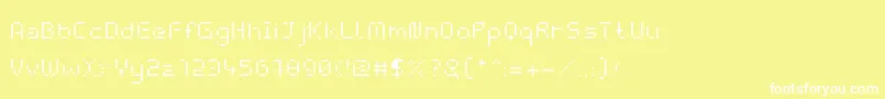 WebpixelBitmapLight Font – White Fonts on Yellow Background