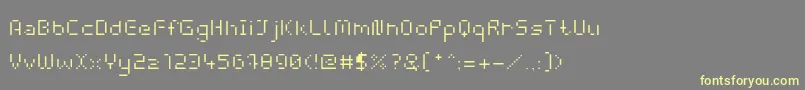 Шрифт WebpixelBitmapLight – жёлтые шрифты на сером фоне