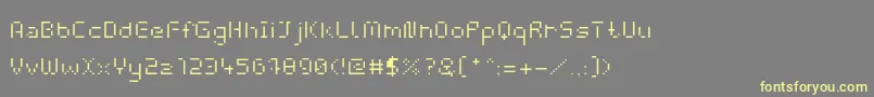 Fonte WebpixelBitmapLight – fontes amarelas em um fundo cinza
