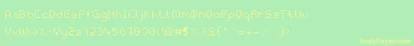WebpixelBitmapLight Font – Yellow Fonts on Green Background