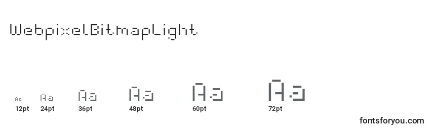 Größen der Schriftart WebpixelBitmapLight