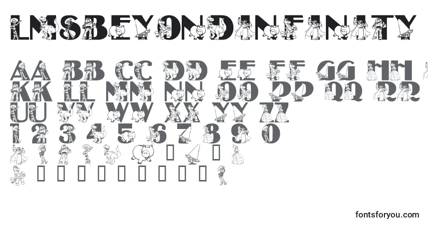 A fonte LmsBeyondInfinity – alfabeto, números, caracteres especiais
