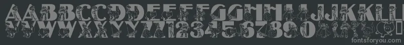 LmsBeyondInfinity Font – Gray Fonts on Black Background