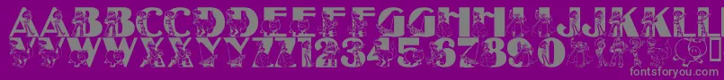 Saiba mais sobre a fonte LmsBeyondInfinity Fonte LmsBeyondInfinity – fontes cinzas em um fundo violeta