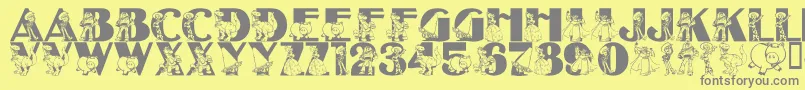 LmsBeyondInfinity Font – Gray Fonts on Yellow Background