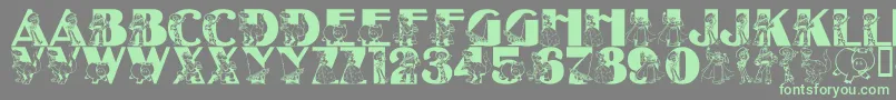 LmsBeyondInfinity Font – Green Fonts on Gray Background