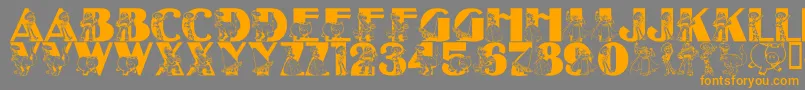 LmsBeyondInfinity Font – Orange Fonts on Gray Background