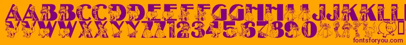 LmsBeyondInfinity Font – Purple Fonts on Orange Background