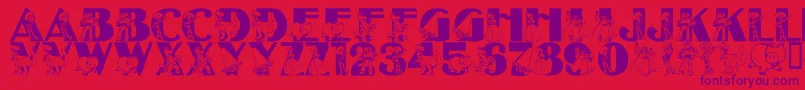 Шрифт LmsBeyondInfinity – фиолетовые шрифты на красном фоне
